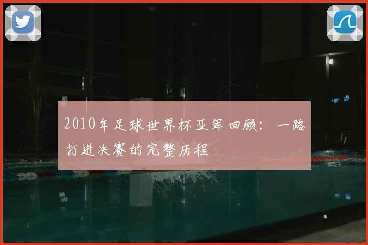 2010年足球世界杯亚军回顾：一路打进决赛的完整历程